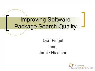 Improving Software Package Search Quality - slide 1