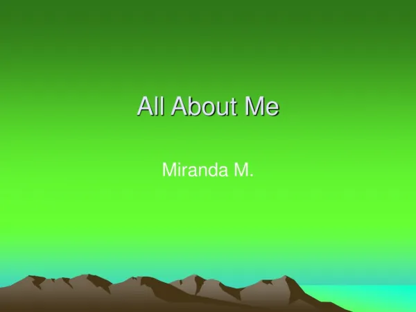 all about me