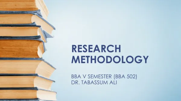 RESEARCH METHODOLOGY