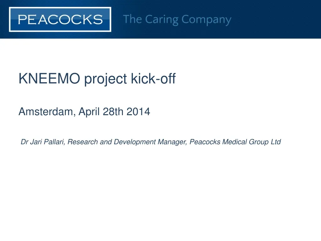 kneemo project kick off amsterdam april 28th 2014