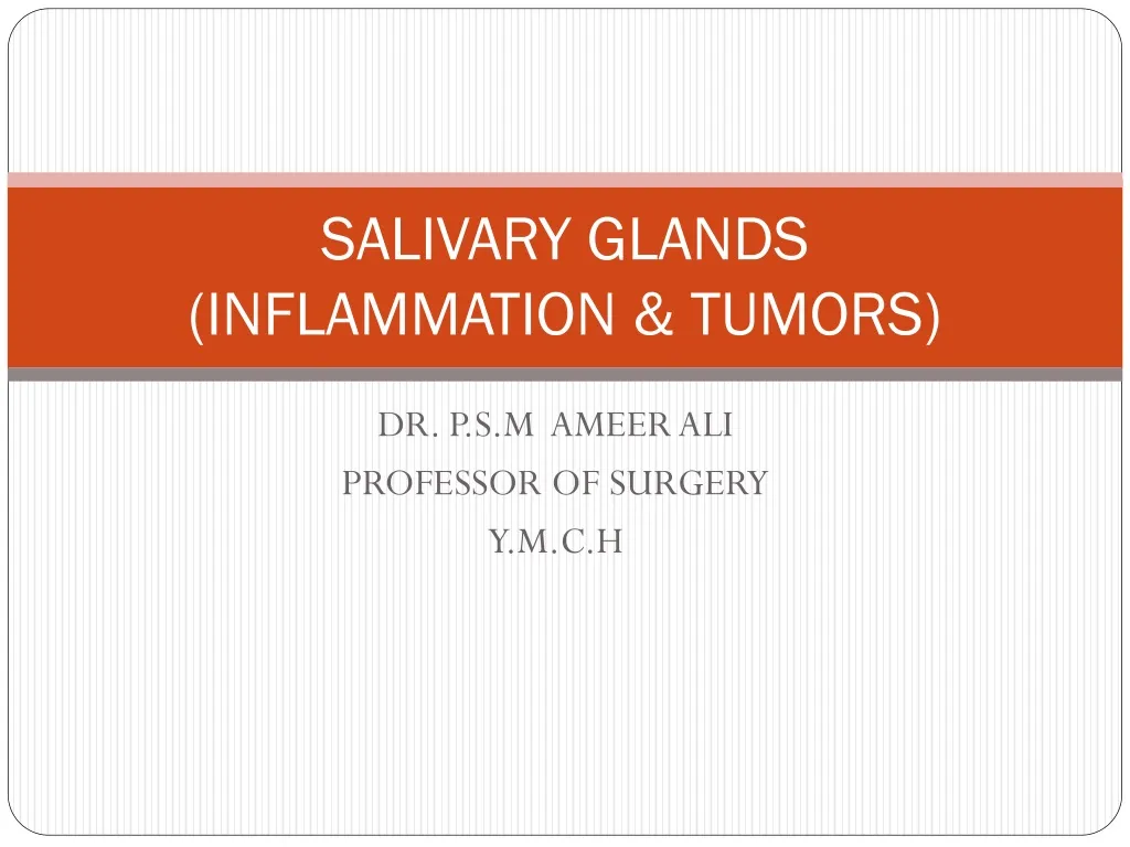 salivary glands inflammation tumors