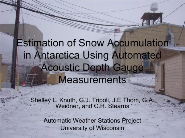 Estimation of Snow Accumulation in Antarctica Using Automated Acoustic Depth Gauge Measurements