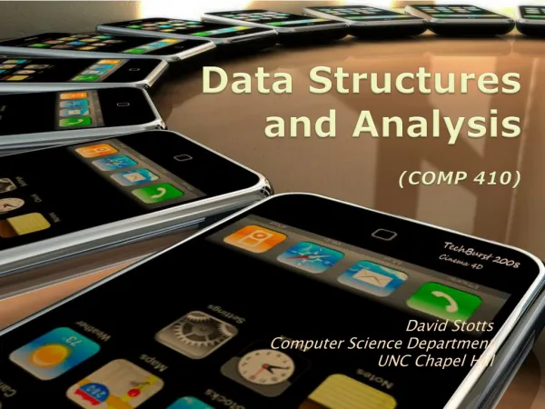 Data Structures and Analysis (COMP 410)