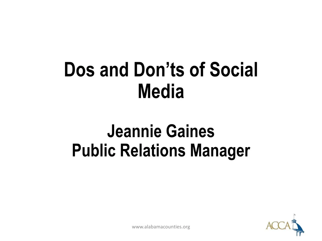 dos and don ts of social media jeannie gaines public relations manager