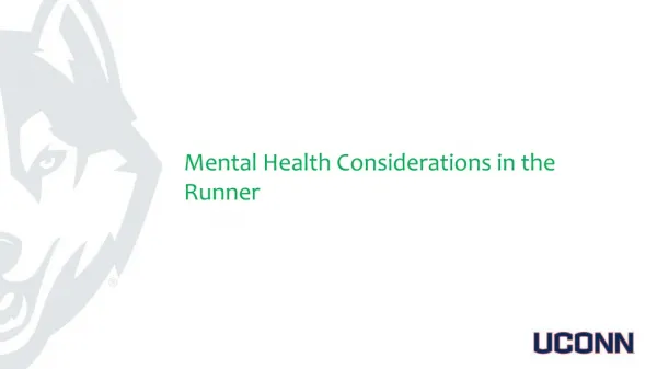 Mental Health Considerations in the Runner