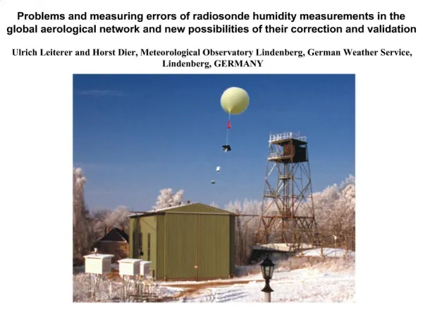 Problems and measuring errors of radiosonde humidity measurements in the global aerological network and new possibilitie
