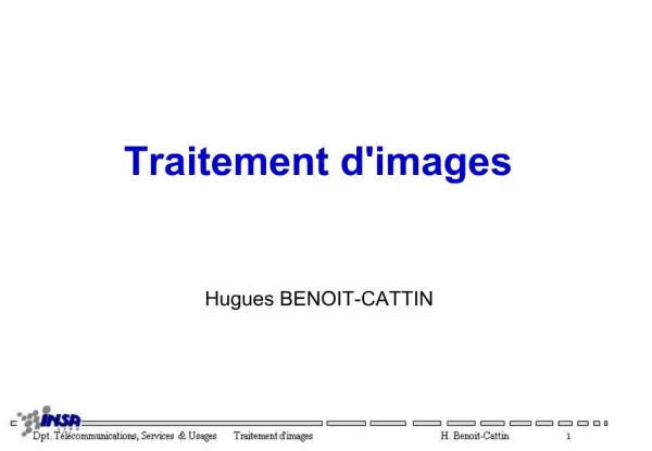 Traitement dimages Hugues BENOIT-CATTIN