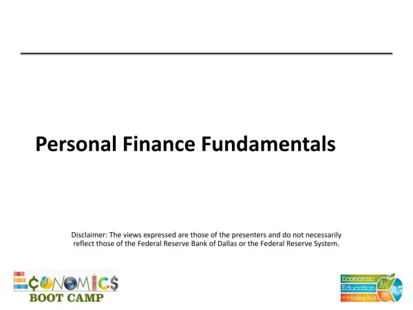 Personal Finance Fundamentals