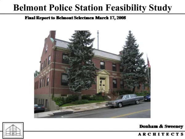 Belmont Police Station Feasibility Study