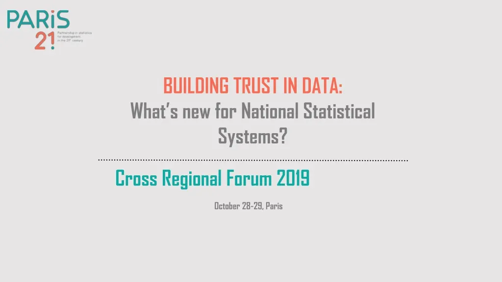 building trust in data what s new for national