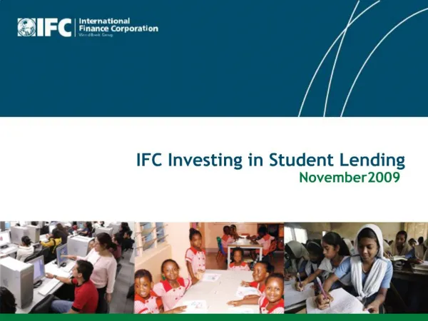 IFC Investing in Student Lending