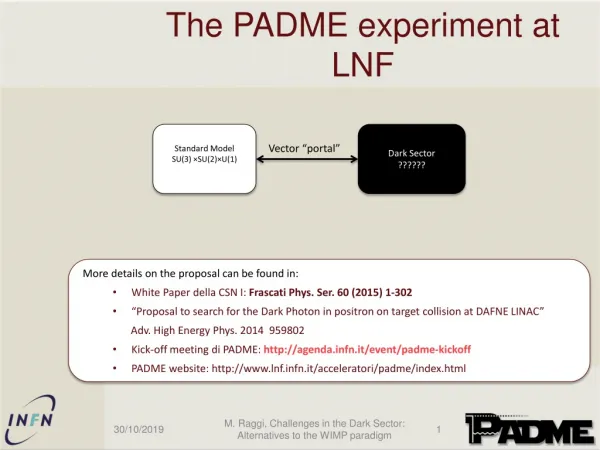 The PADME experiment at LNF