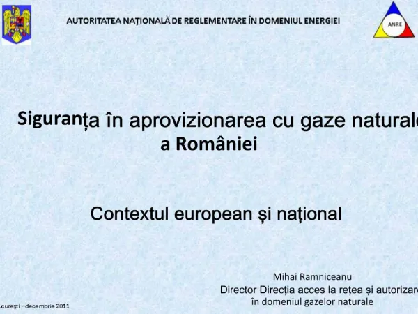 Siguranta n aprovizionarea cu gaze naturale a Rom niei Contextul european si national