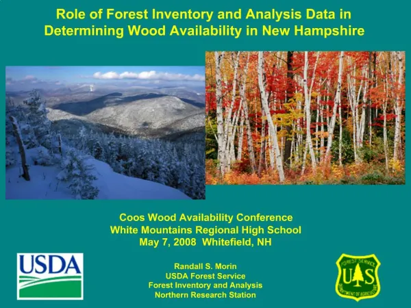Role of Forest Inventory and Analysis Data in Determining Wood Availability in New Hampshire