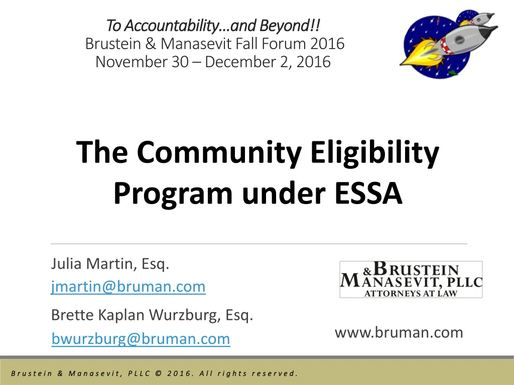 to accountability and beyond brustein manasevit fall forum 2016 november 30 december 2 2016