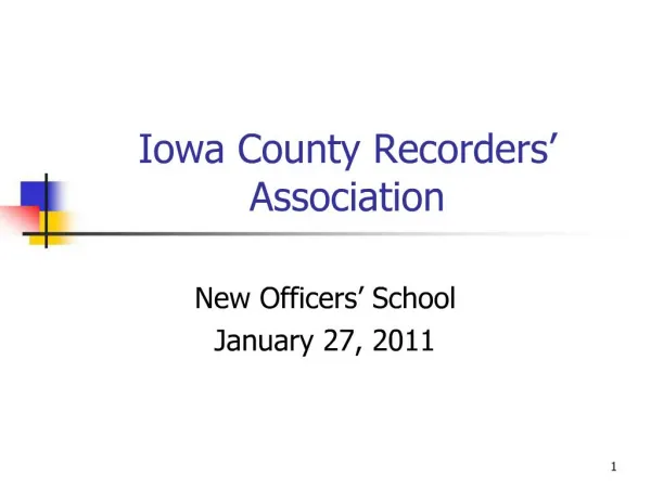 Iowa County Recorders Association