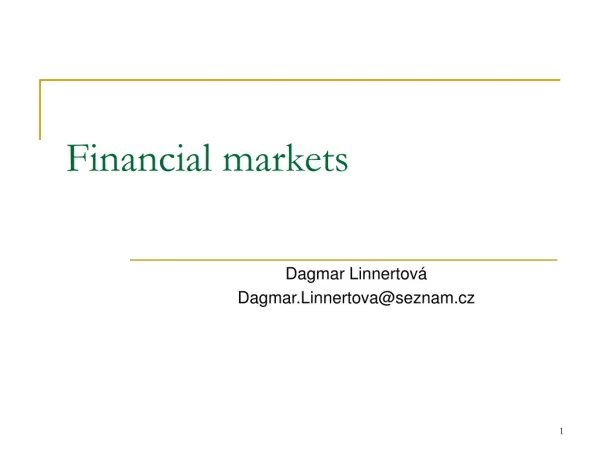 Financial markets