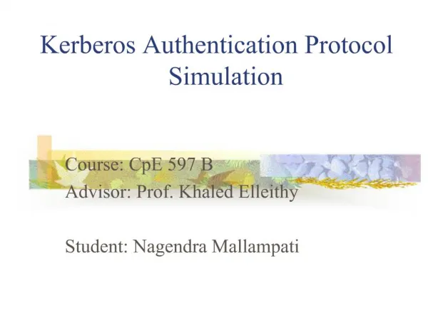 Kerberos Authentication Protocol Simulation