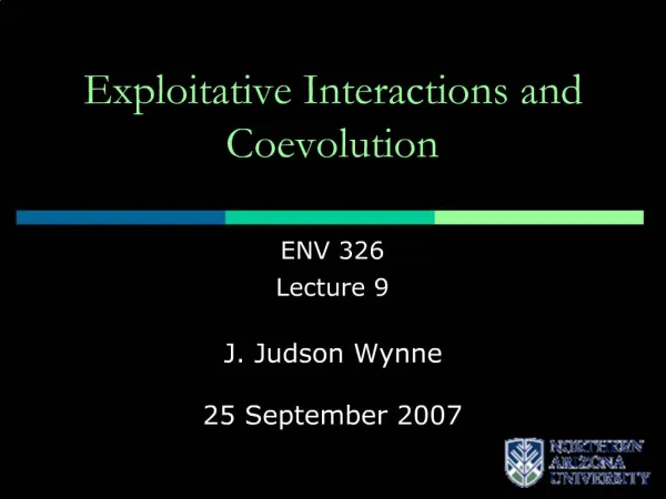 Exploitative Interactions and Coevolution