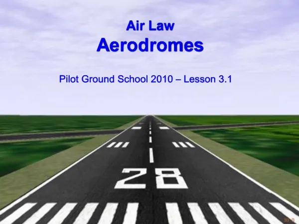 Air Law Aerodromes