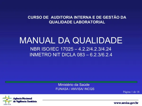 MANUAL DA QUALIDADE NBR ISO