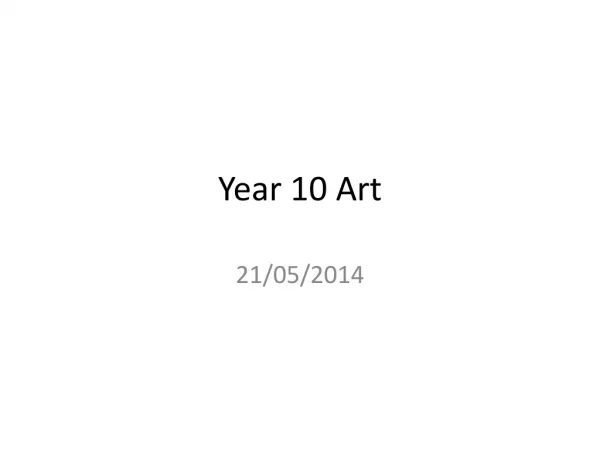 Year 10 Art