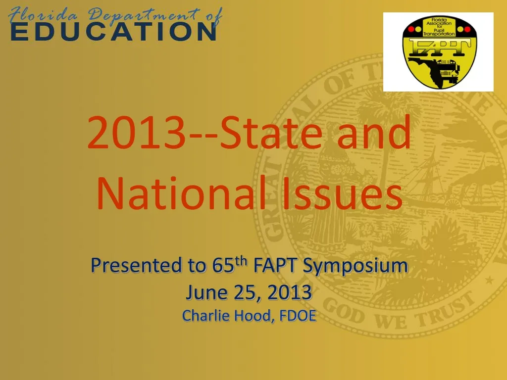 2013 state and national issues