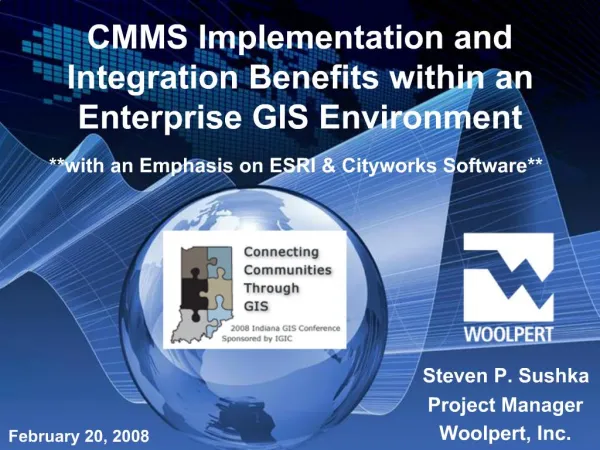 CMMS Implementation and Integration Benefits within an Enterprise GIS Environment