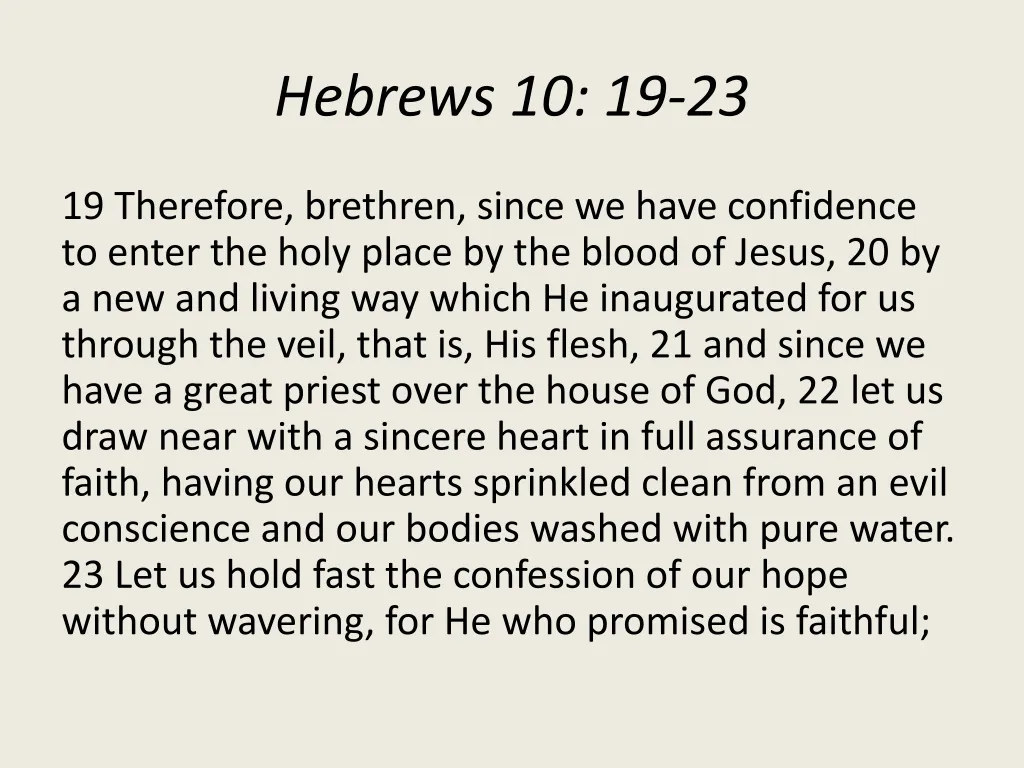 hebrews 10 19 23