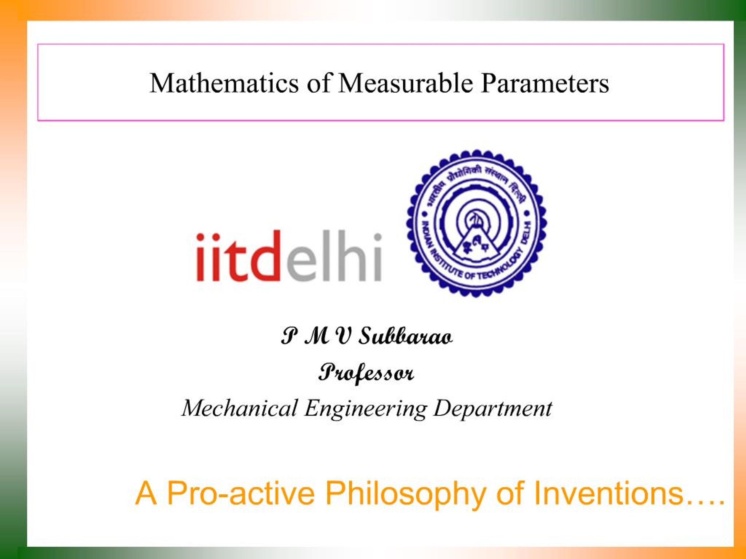PPT - Mathematics of Measurable Parameters PowerPoint Presentation ...
