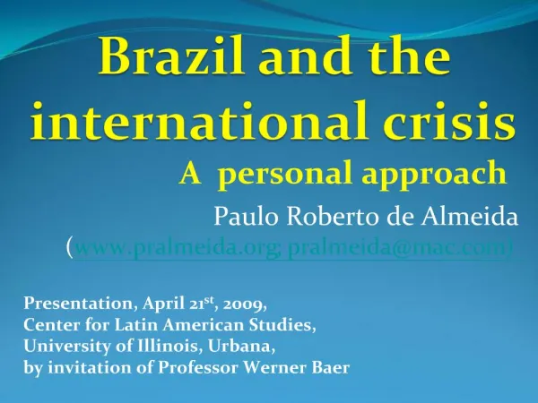 Brazil and the international crisis