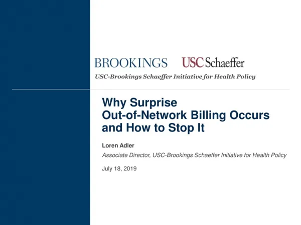 Why Surprise Out-of-Network Billing Occurs and How to Stop It