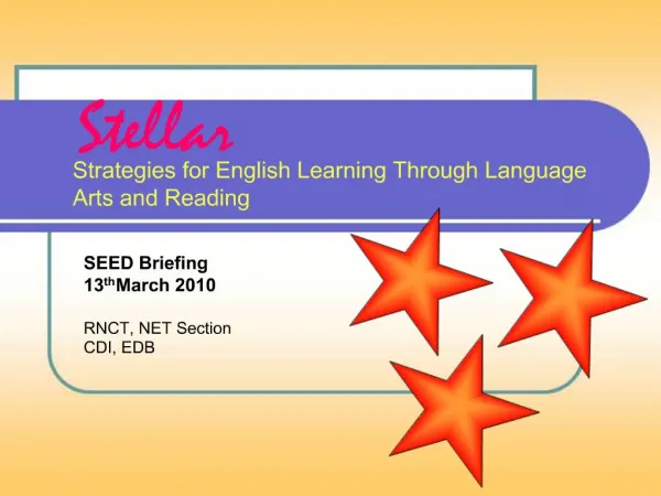 Strategies for English Learning Through Language Arts and Reading