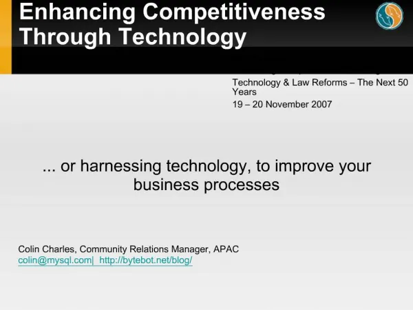 Enhancing Competitiveness Through Technology