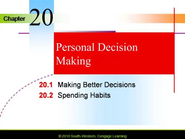 Personal Decision Making