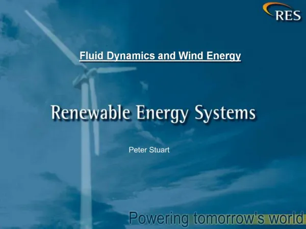 Fluid Dynamics and Wind Energy