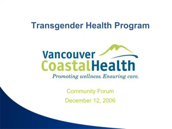 Transgender Health Program