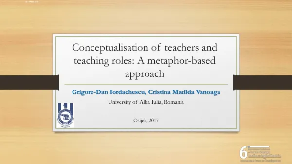 Conceptualisation of teachers and teaching roles: A metaphor-based approach