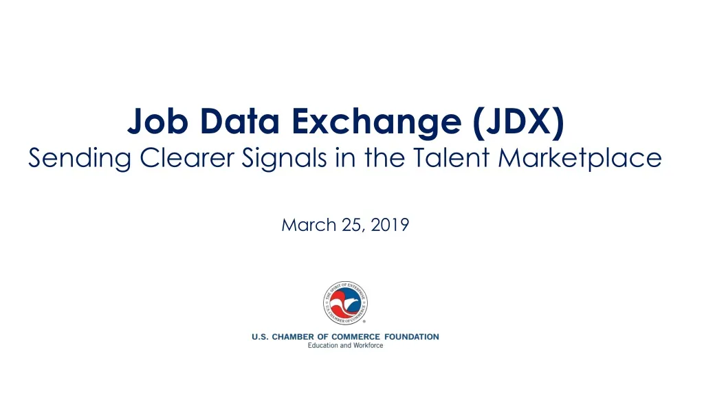job data exchange jdx sending clearer signals