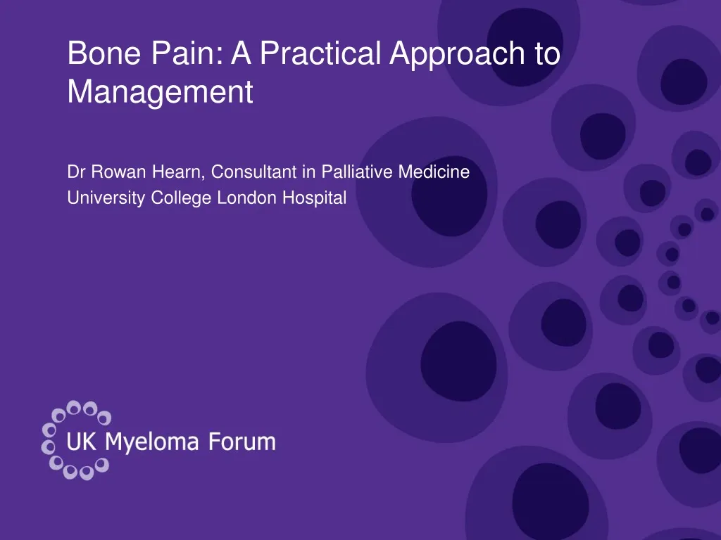 bone pain a practical approach to management