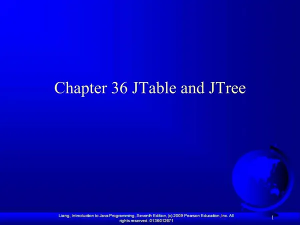 Chapter 36 JTable and JTree