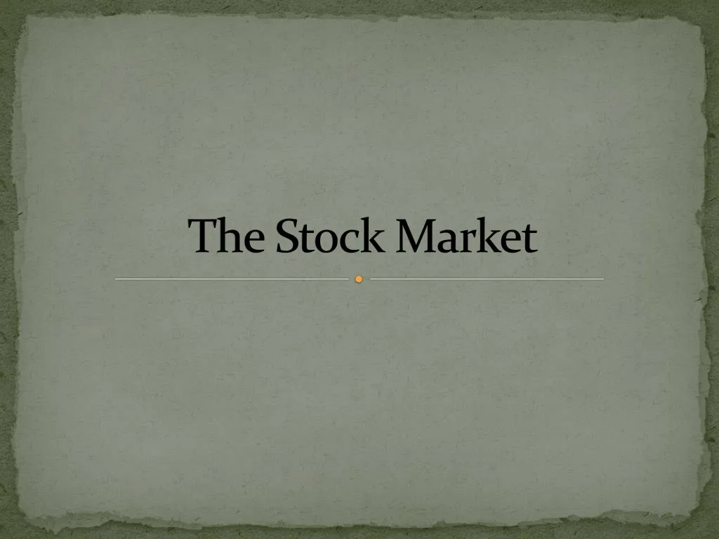 the stock market