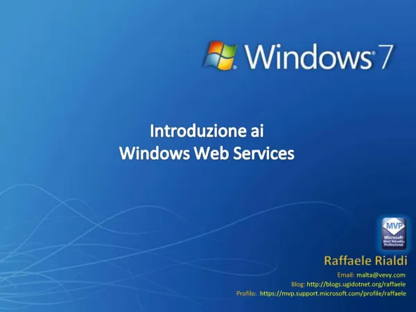 Introduzione ai Windows Web Services