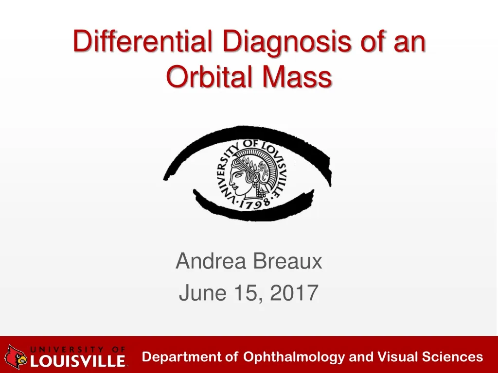 differential diagnosis of an orbital mass