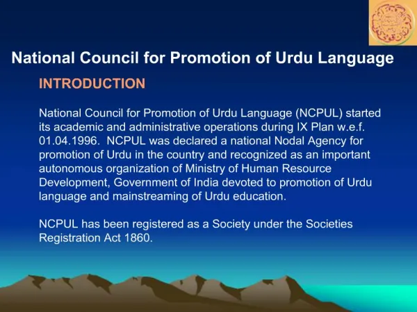 National Council for Promotion of Urdu Language