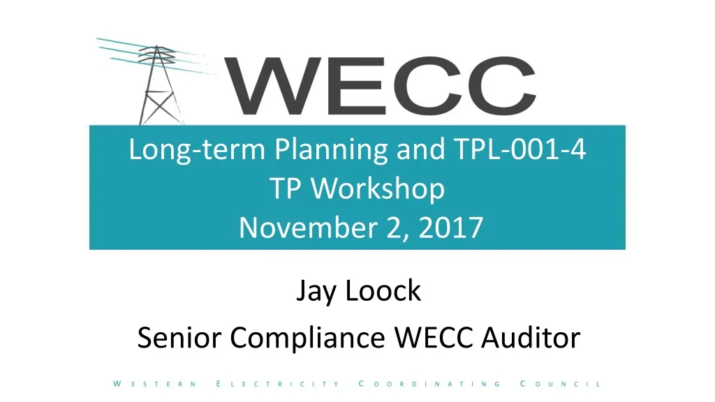 long term planning and tpl 001 4 tp workshop november 2 2017