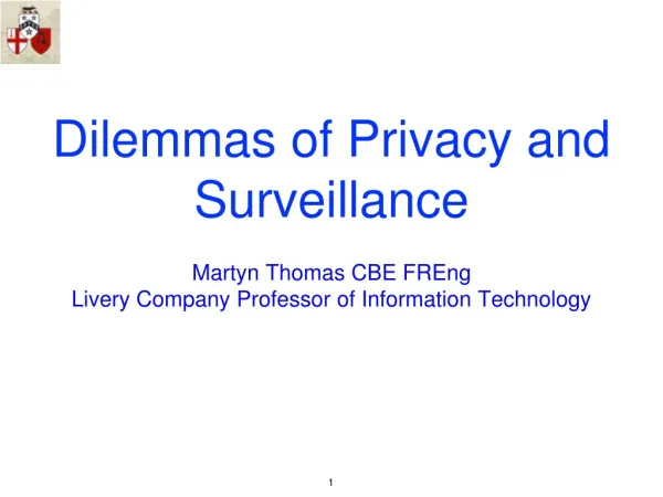 Dilemmas of Privacy and Surveillance