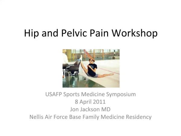 Hip and Pelvic Pain Workshop