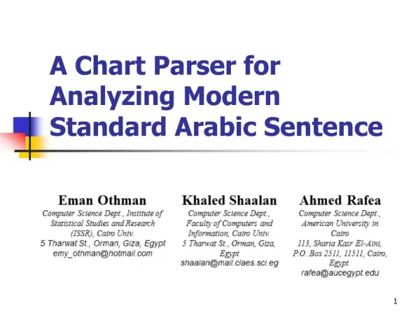 A Chart Parser for Analyzing Modern Standard Arabic Sentence