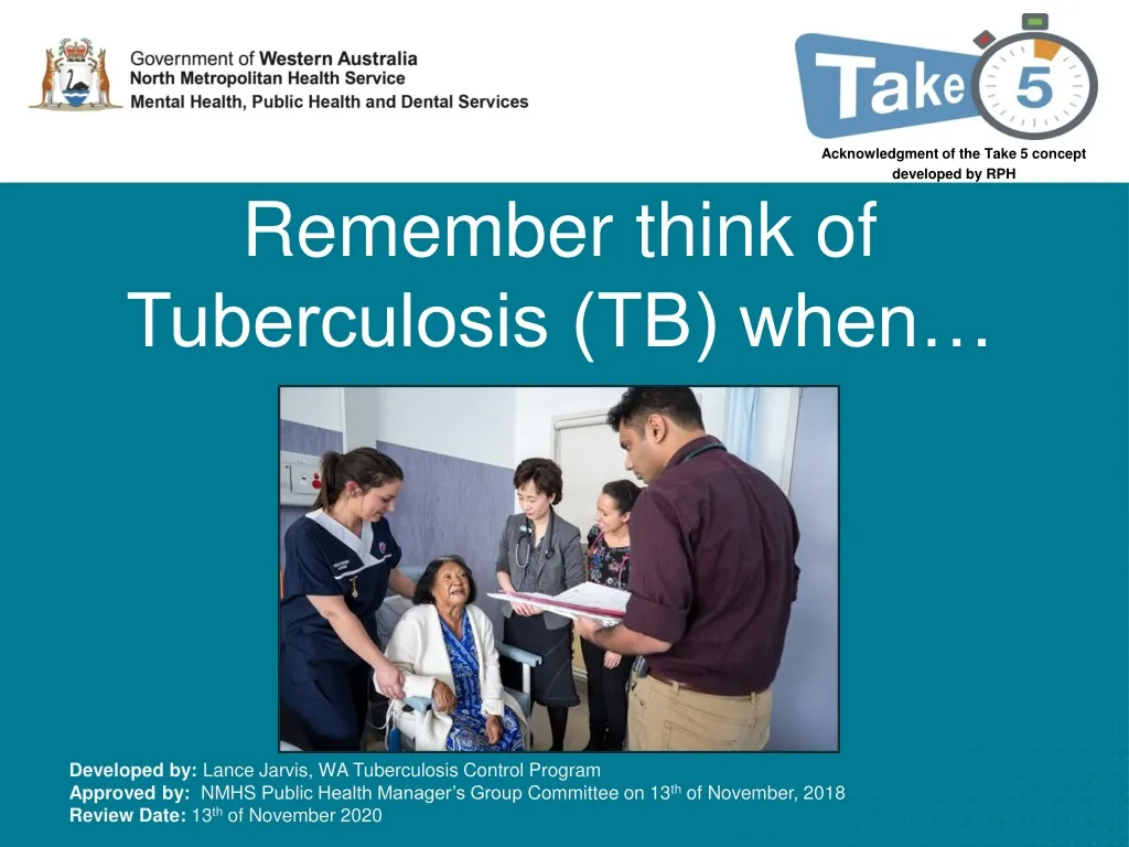 remember think of tuberculosis tb when